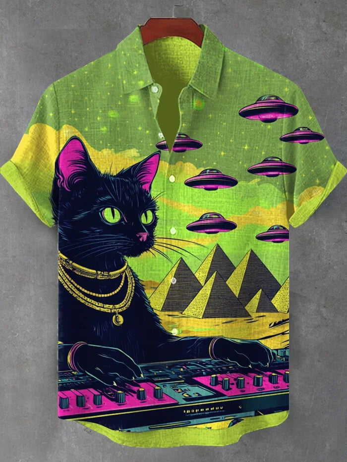Retro Cartoon Anime Cat  Shirts