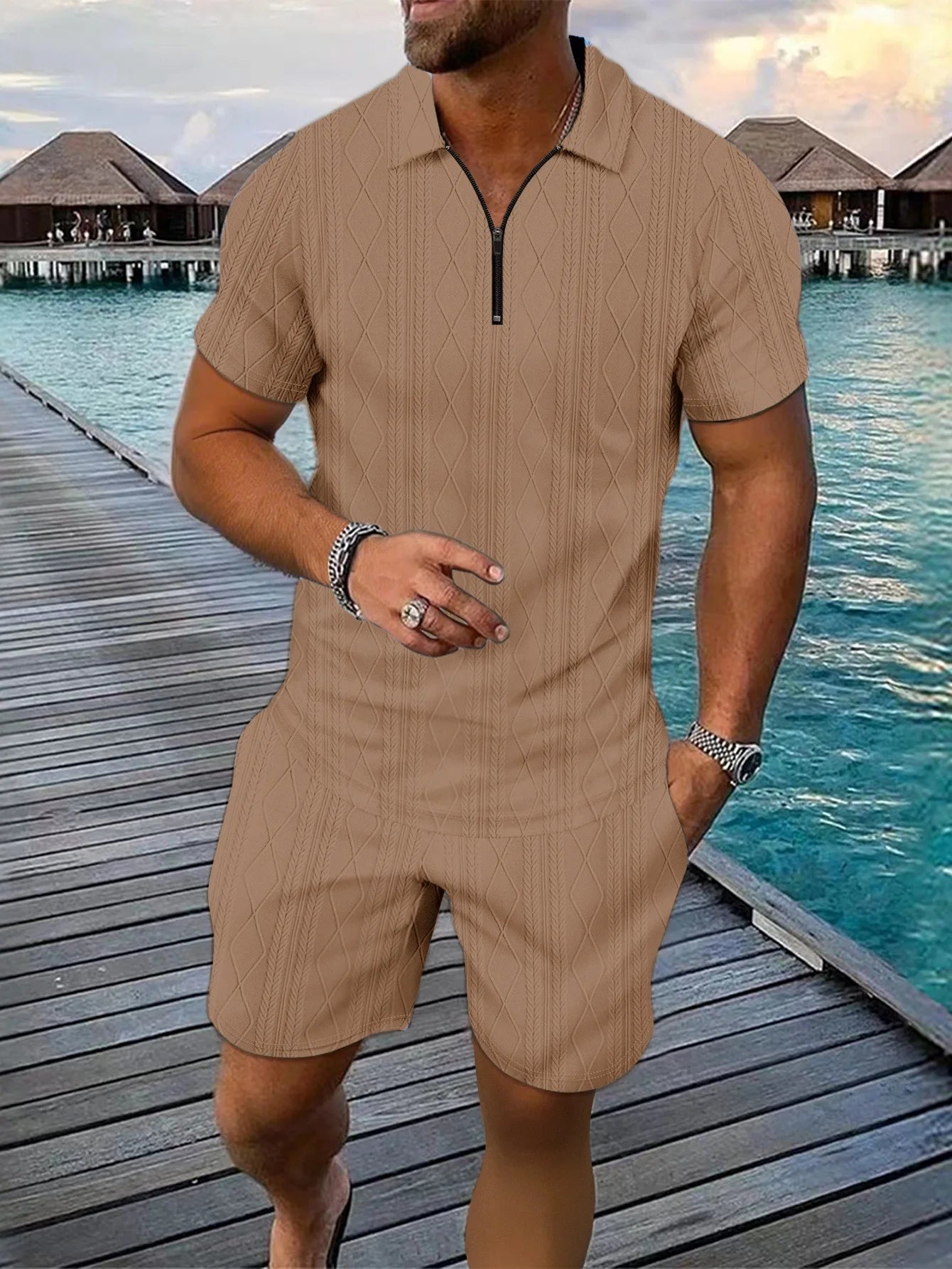BOILEN HENG XIN Shirt And Short Set