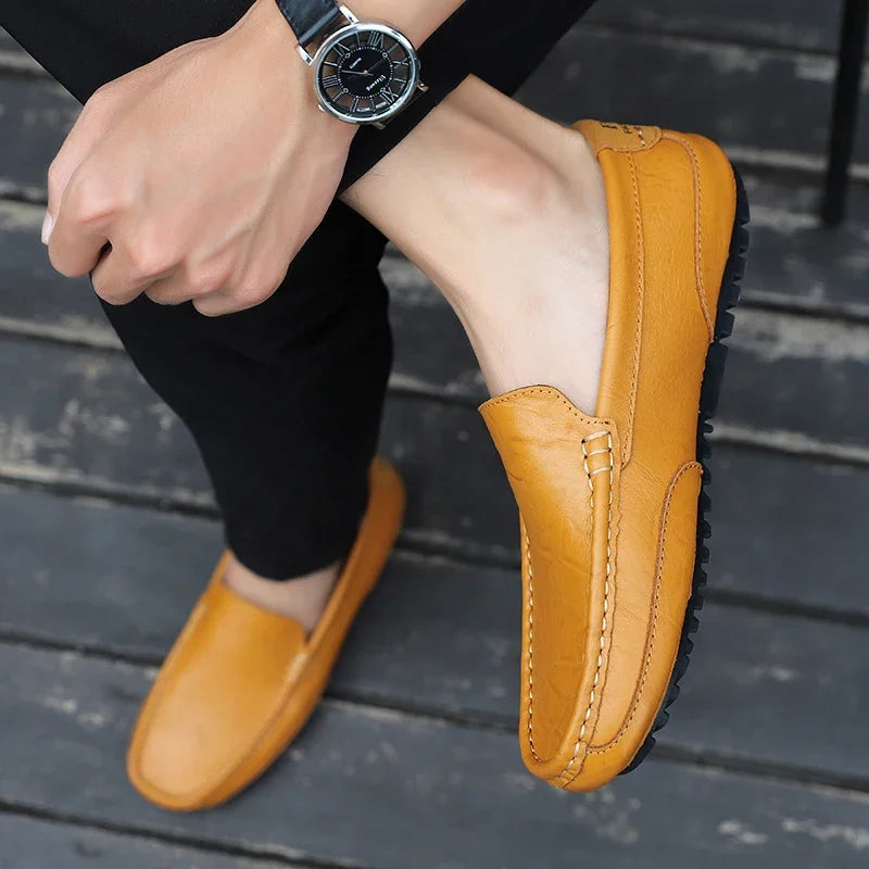 Genuine Leather Breathable Mocasines Casual Loafers Leather Shoes