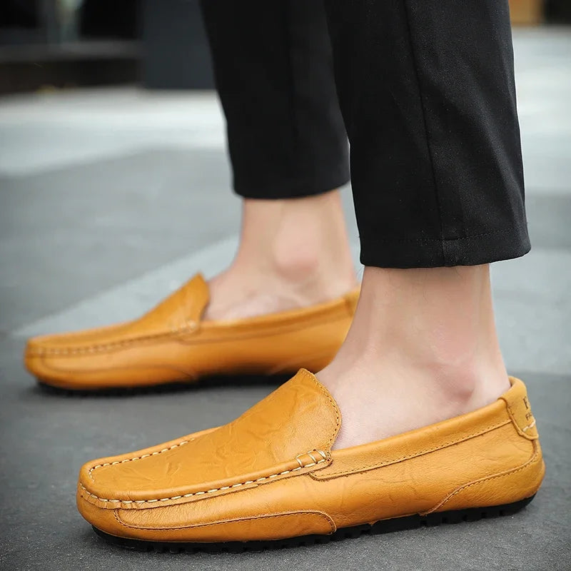 Genuine Leather Breathable Mocasines Casual Loafers Leather Shoes