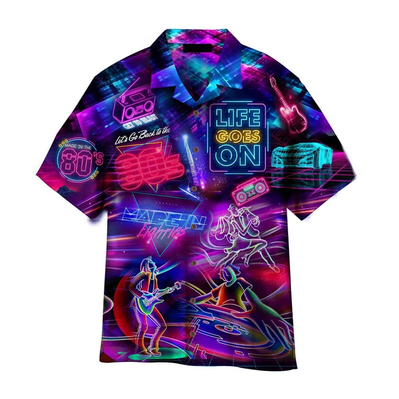 3D Printed Music Hawaiian Shirts