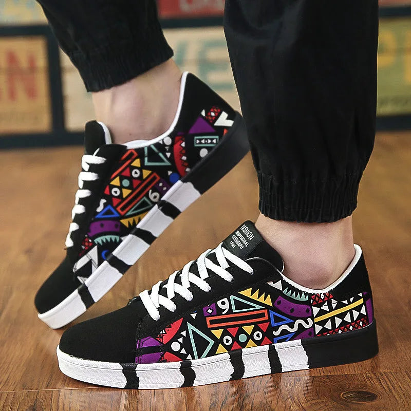 Canvas Pattern Casual Sneakers / trainers