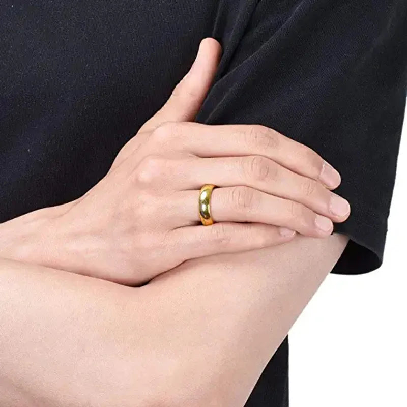 gold color  Engraving Exquisite  Wedding Ring
