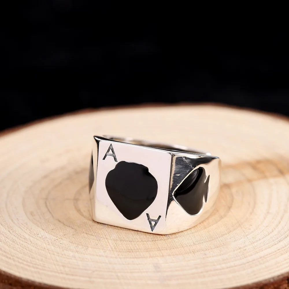 Niche Poker Ace of Spades Square Ring