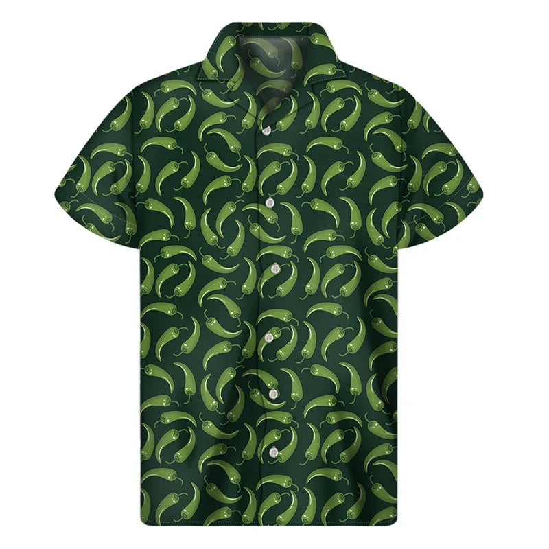 Hawaiian Chili Pattern Shirt