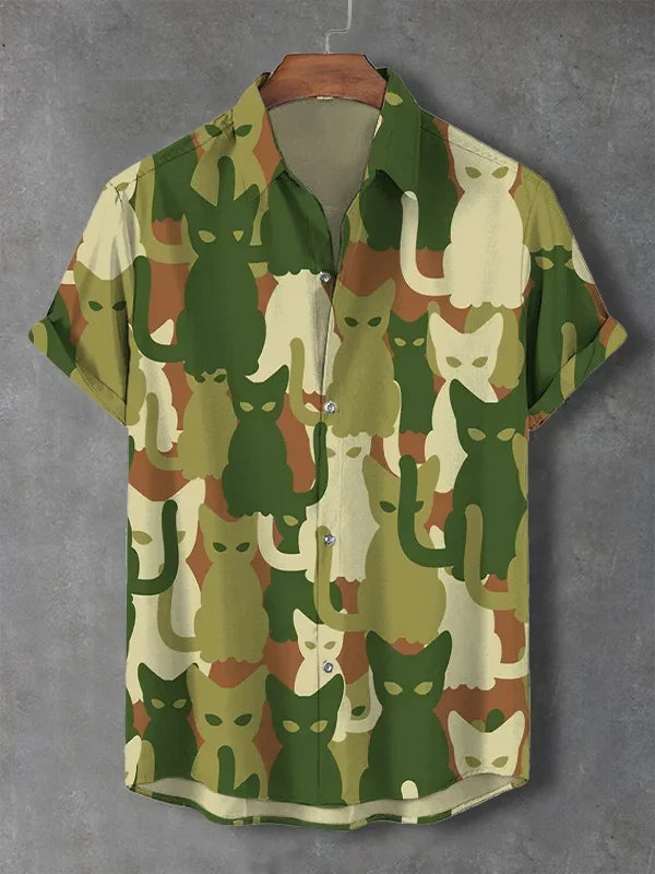 Retro Cartoon Anime Cat  Shirts