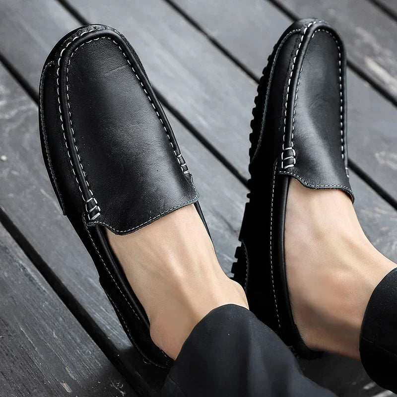 Genuine Leather Breathable Mocasines Casual Loafers Leather Shoes