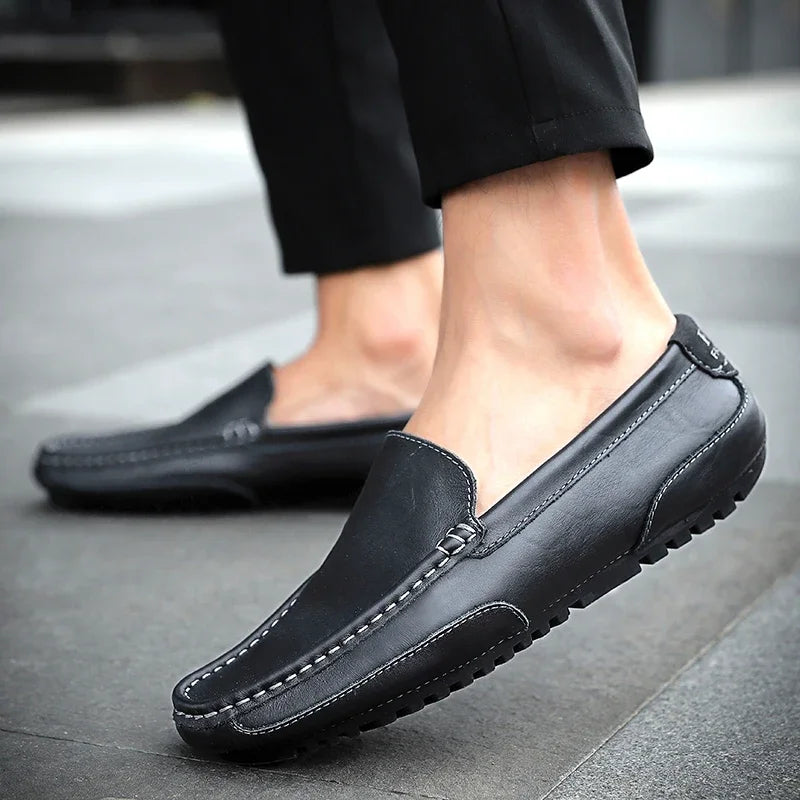 Genuine Leather Breathable Mocasines Casual Loafers Leather Shoes