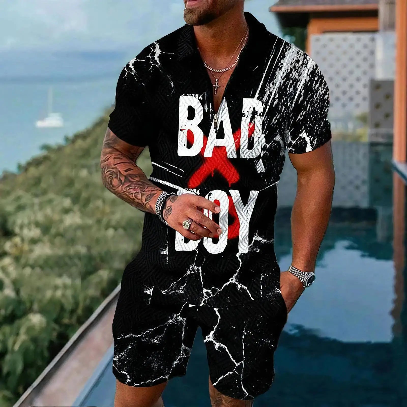 Polo Shirts & Shorts 2PCS Suits