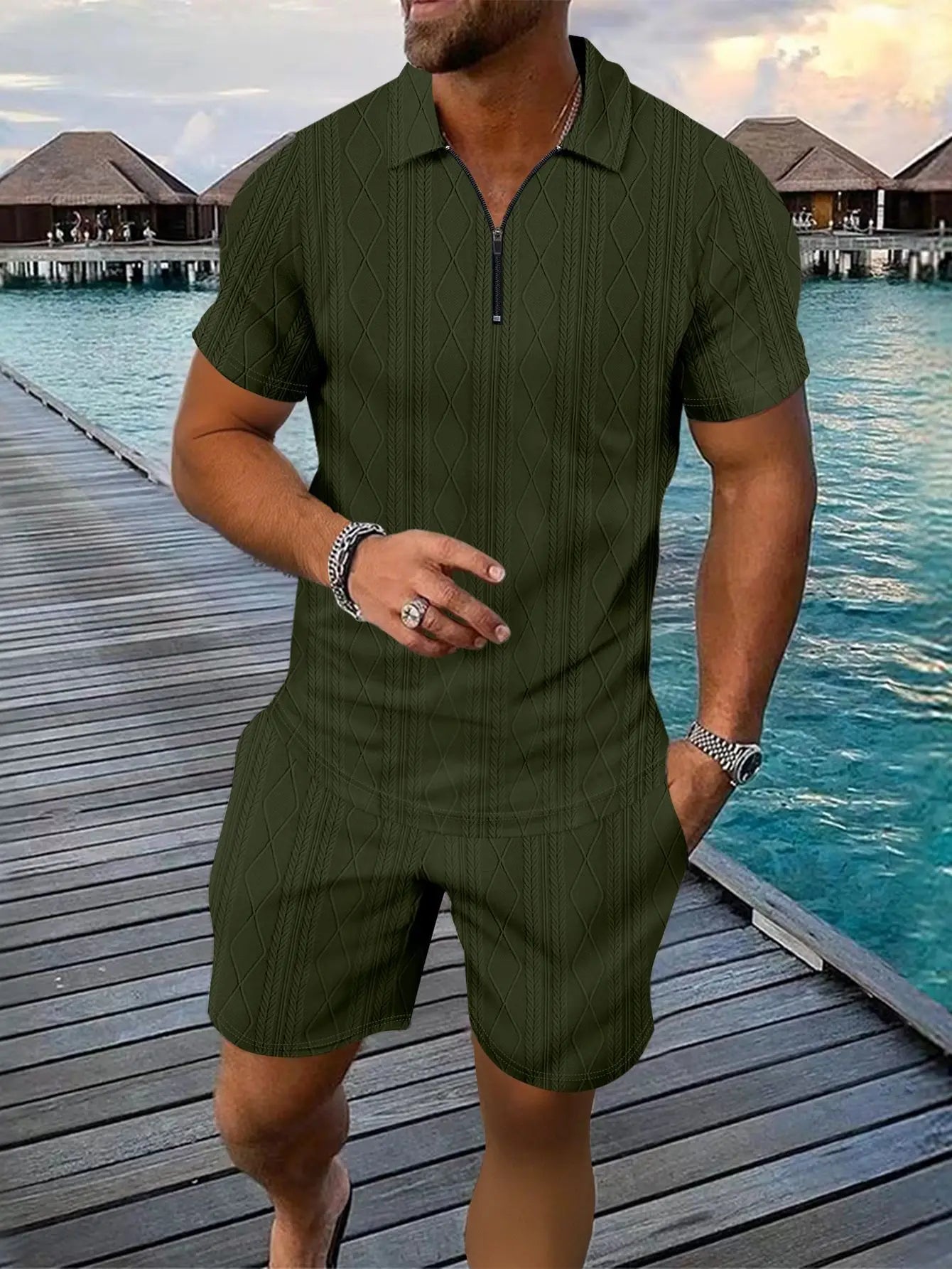 BOILEN HENG XIN Shirt And Short Set