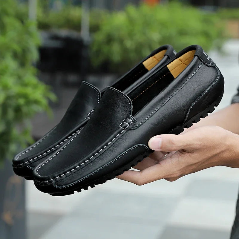 Genuine Leather Breathable Mocasines Casual Loafers Leather Shoes