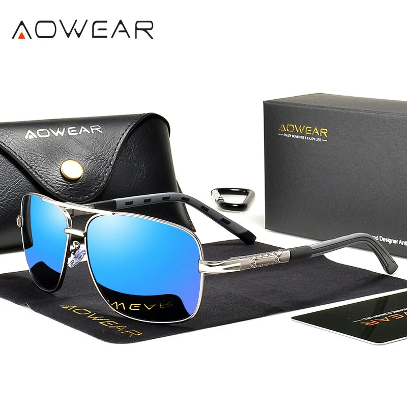 AOWEAR Retro Polarized Sunglasses