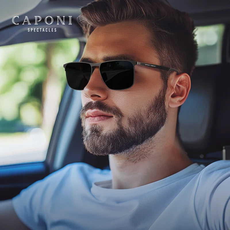 CAPONI Carbon Fiber Polarized Sunglasses
