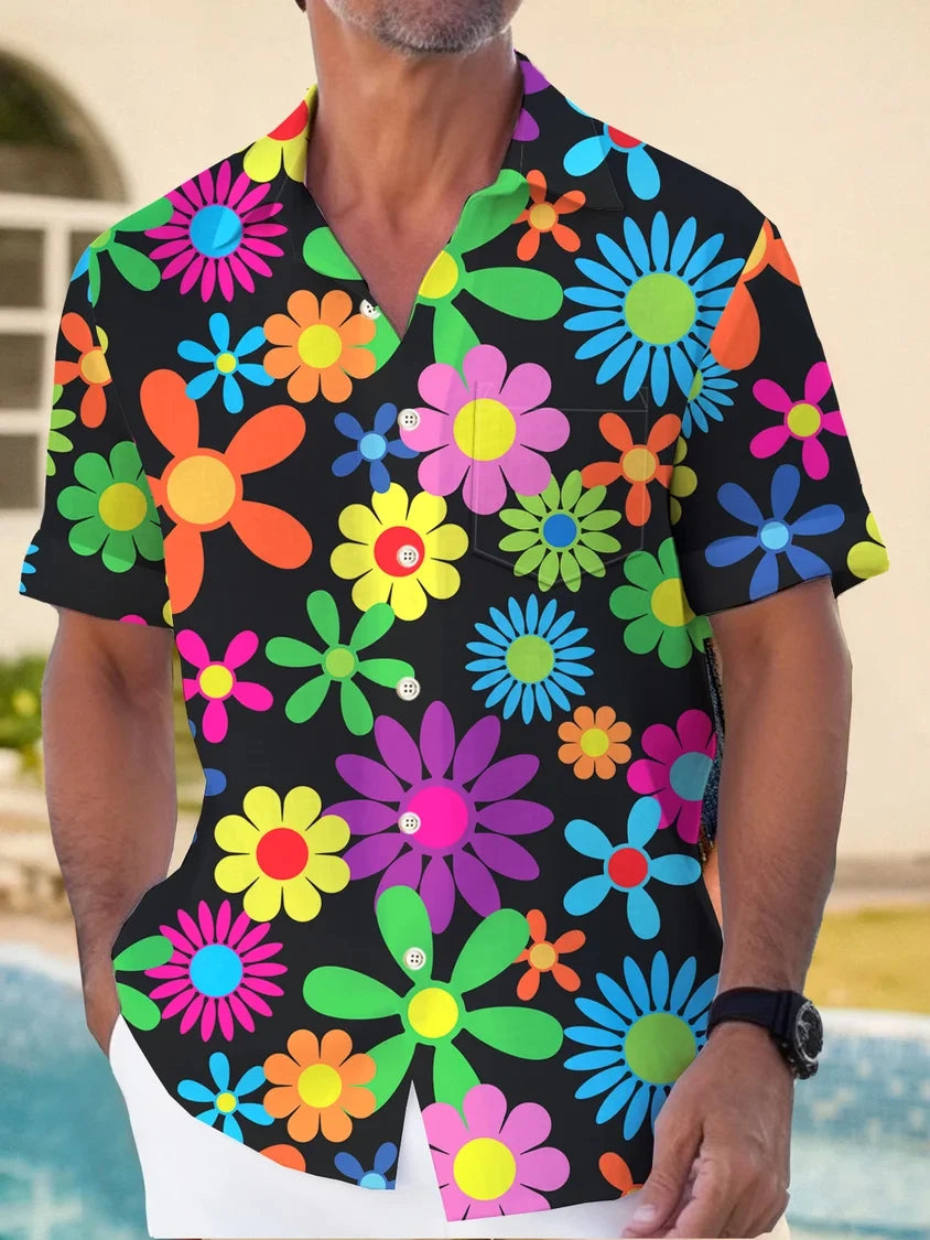 Beach Hawaiian Casual Men's Shirt