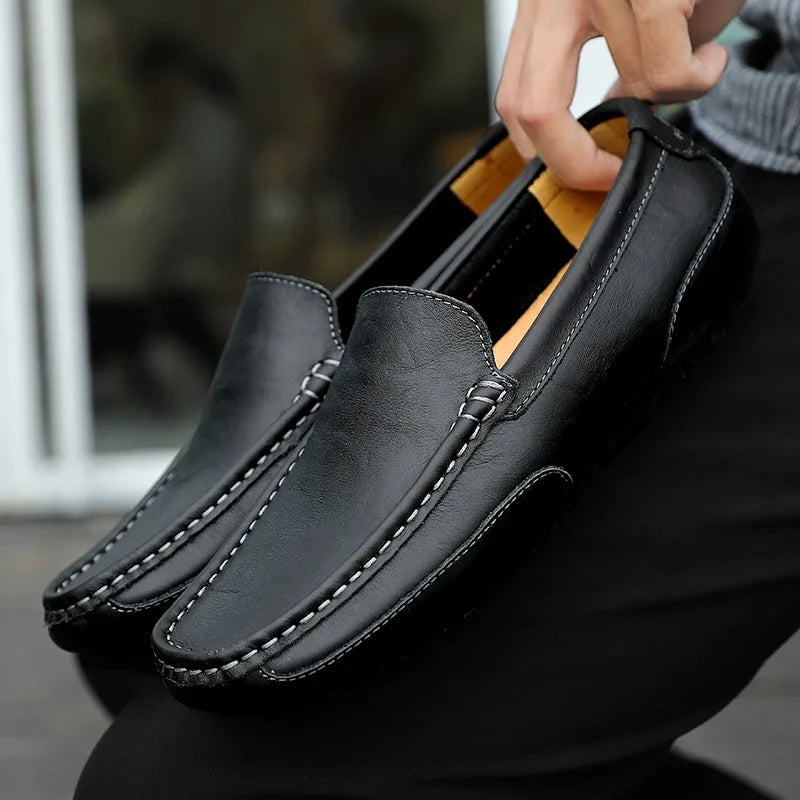Genuine Leather Breathable Mocasines Casual Loafers Leather Shoes
