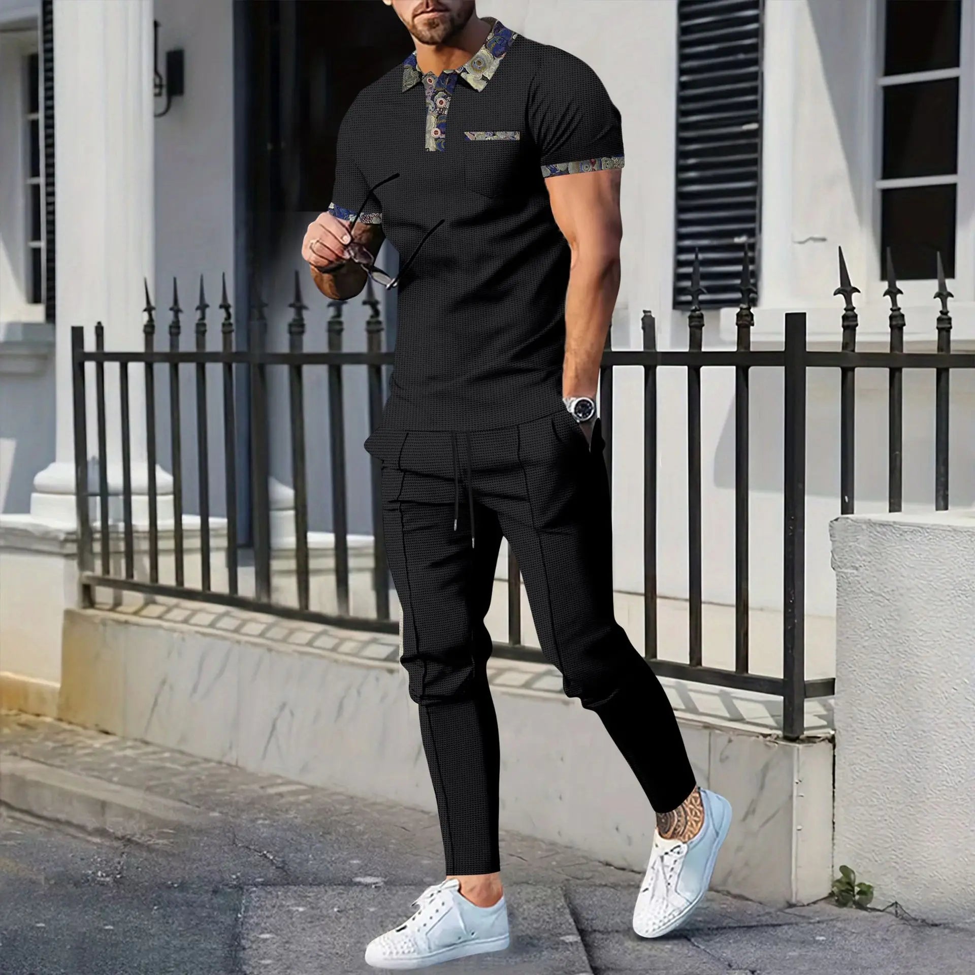 Casual Short-Sleeved Two-Piece Set