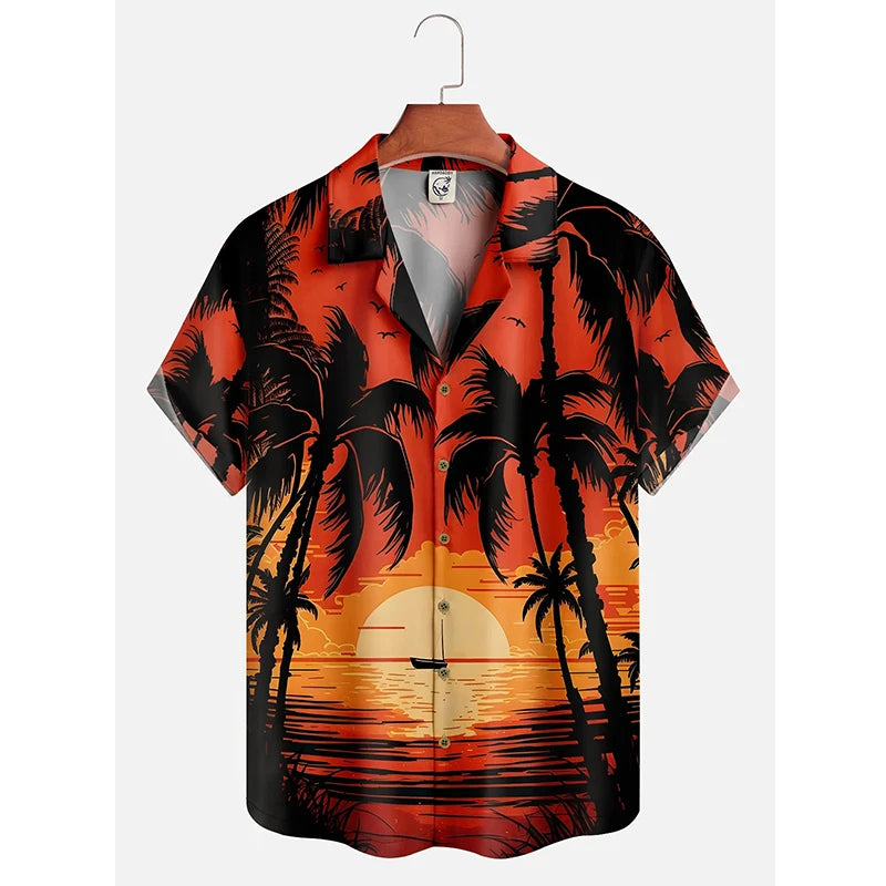 Hawaii  Dusk Pattern Casual Shirt