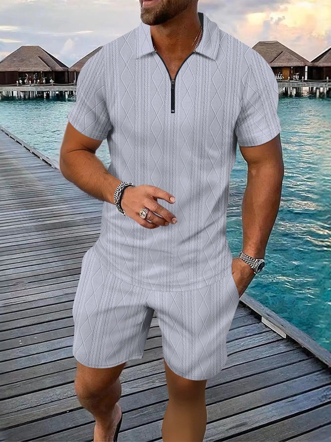 BOILEN HENG XIN Shirt And Short Set