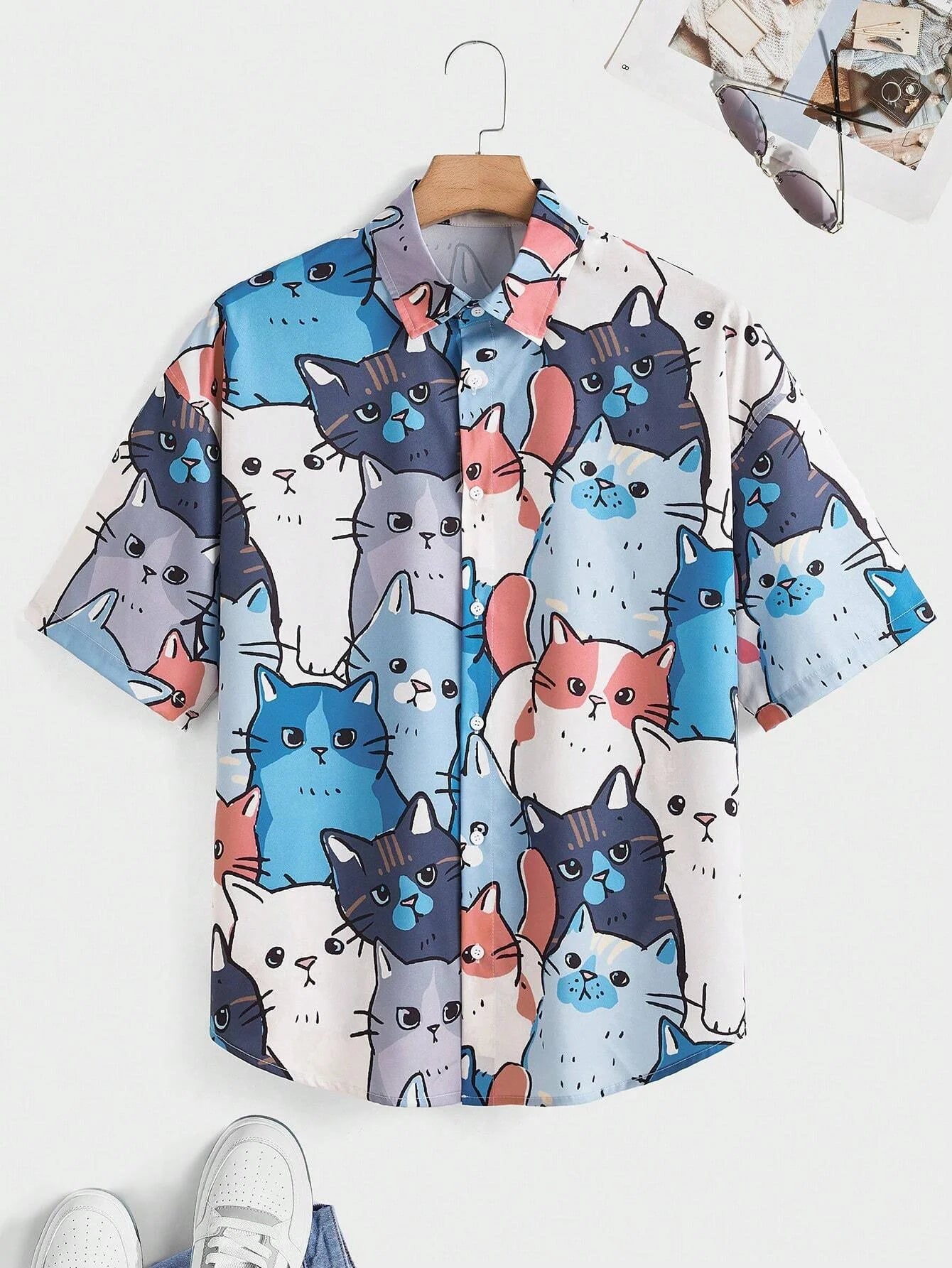 Cute Cat 3D Printing Hawaiian Shirts