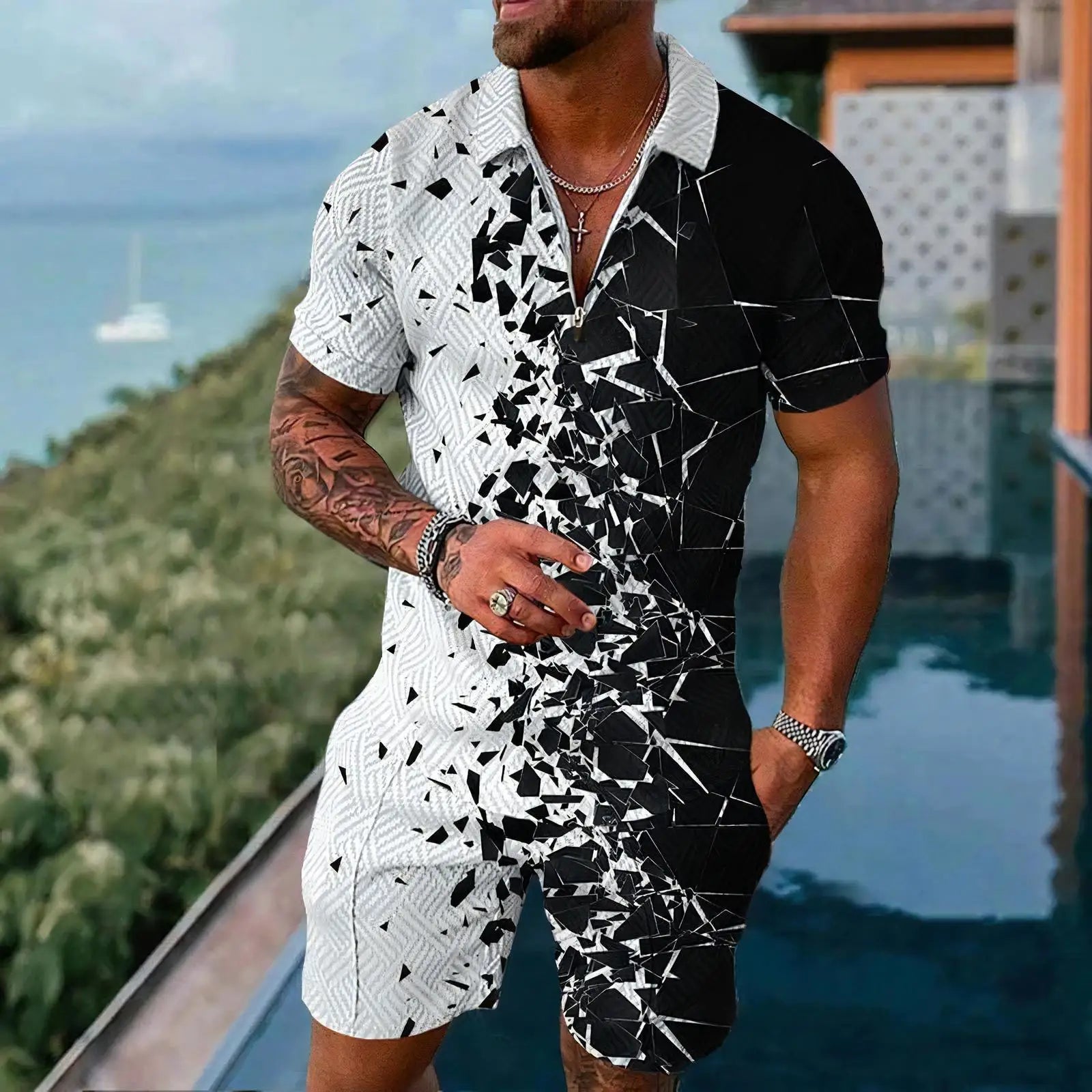 Polo Shirts & Shorts 2PCS Suits