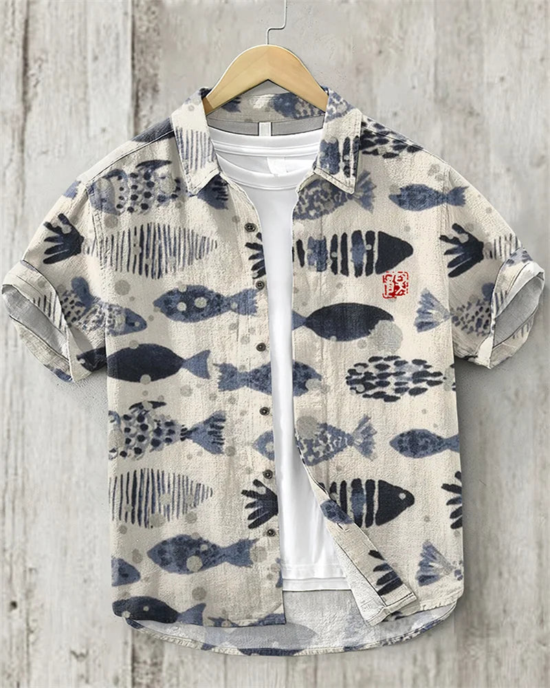 3D Printed Hawaiian Lapel Shirts