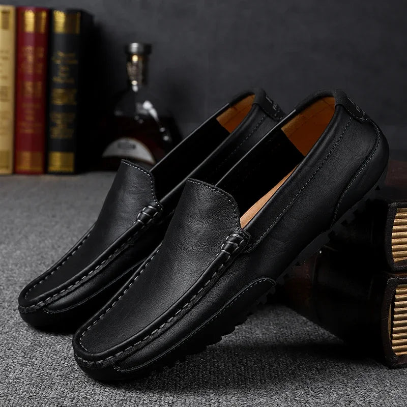 Genuine Leather Breathable Mocasines Casual Loafers Leather Shoes