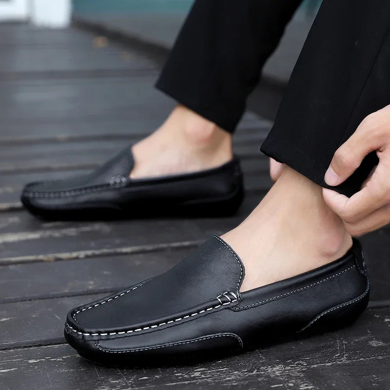 Genuine Leather Breathable Mocasines Casual Loafers Leather Shoes