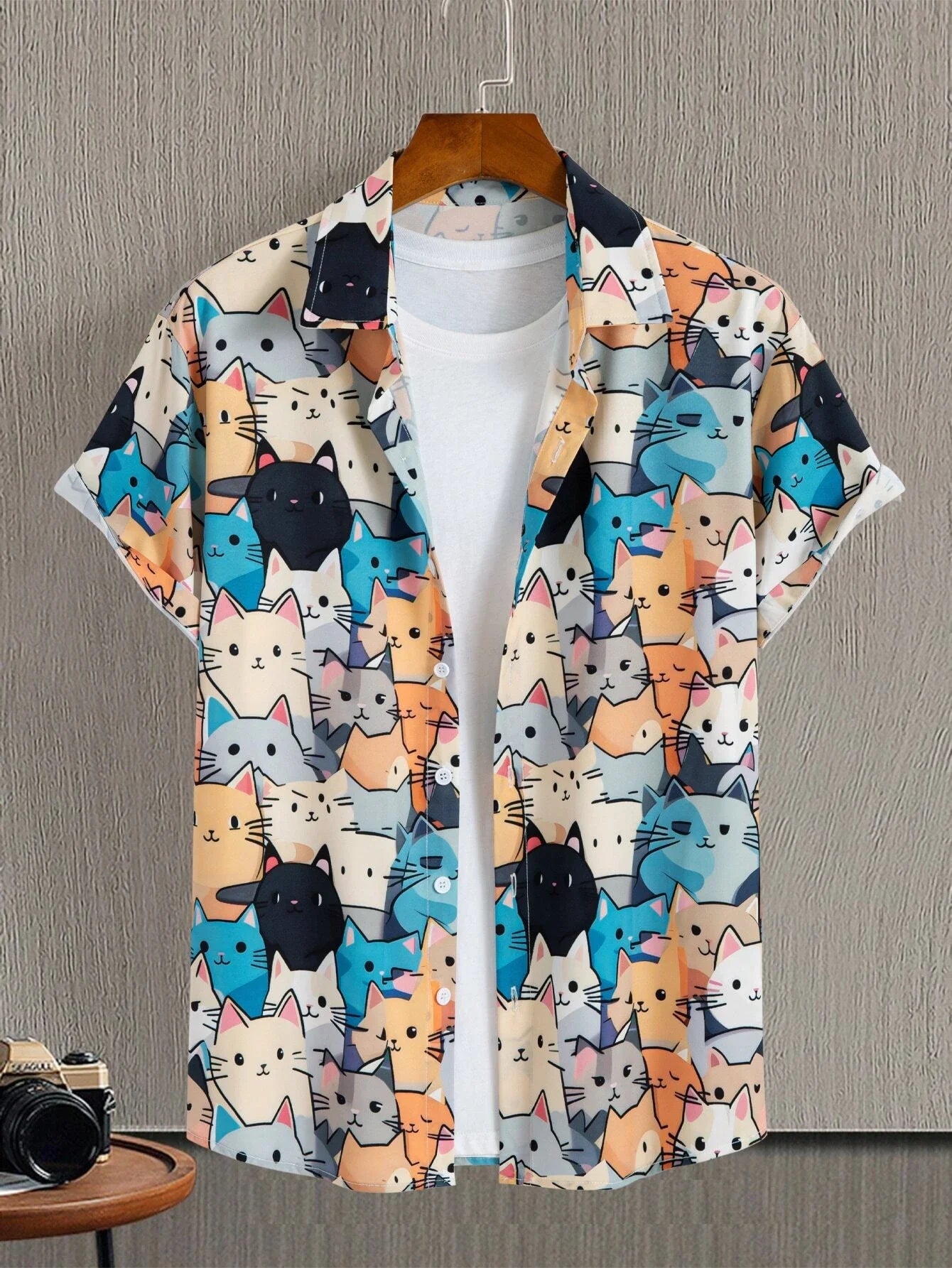 Cute Cat 3D Printing Hawaiian Shirts