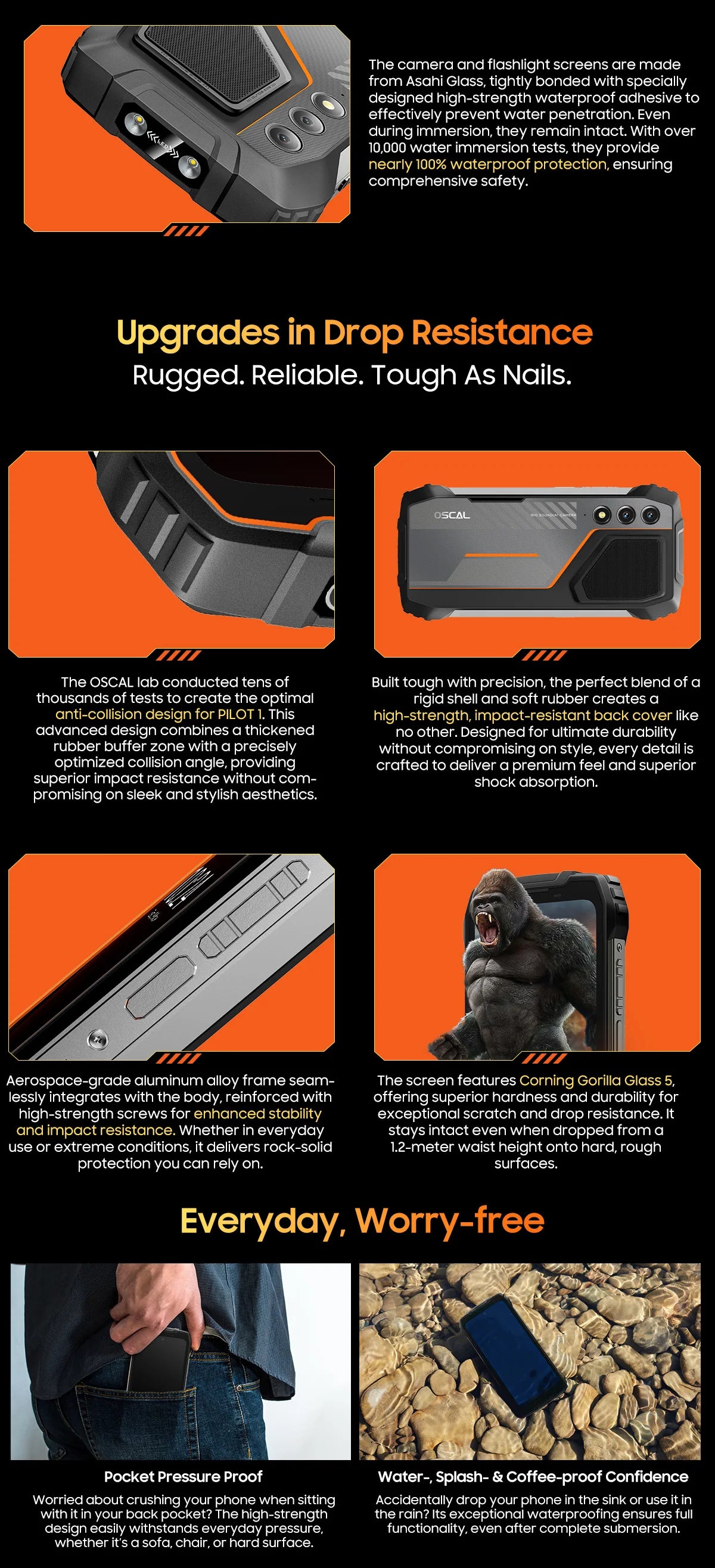 OSCAL PILOT 1 Rugged Phone,
