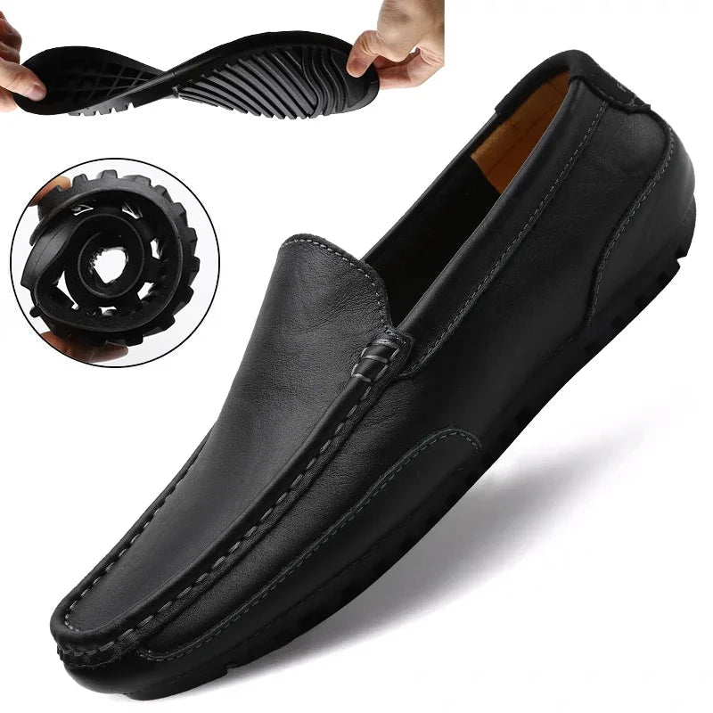 Genuine Leather Breathable Mocasines Casual Loafers Leather Shoes
