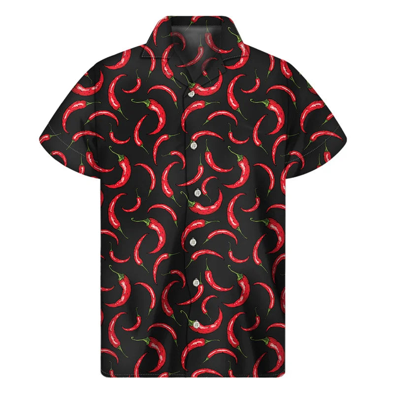 Hawaiian Chili Pattern Shirt