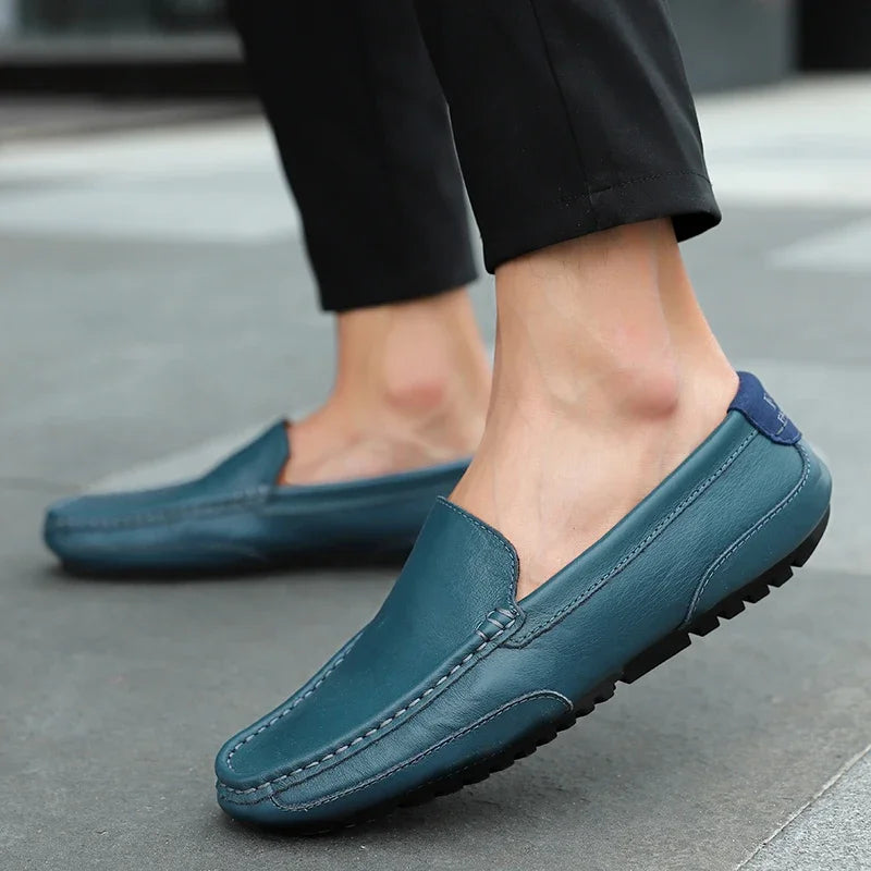 Genuine Leather Breathable Mocasines Casual Loafers Leather Shoes