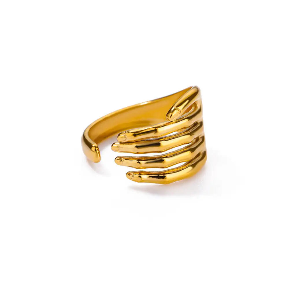 Shell Rings for Women Adjustable Gold Color