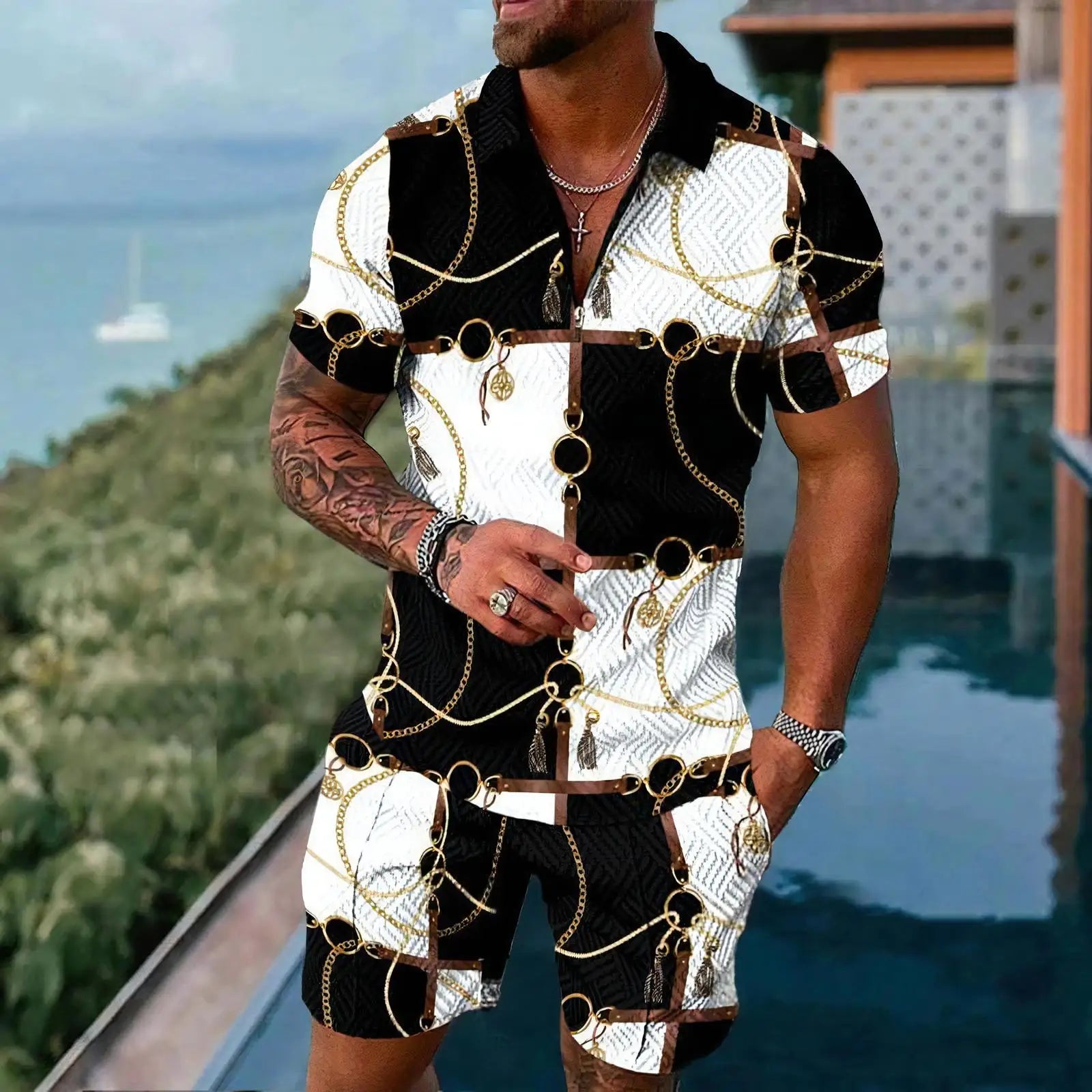 Polo Shirts & Shorts 2PCS Suits