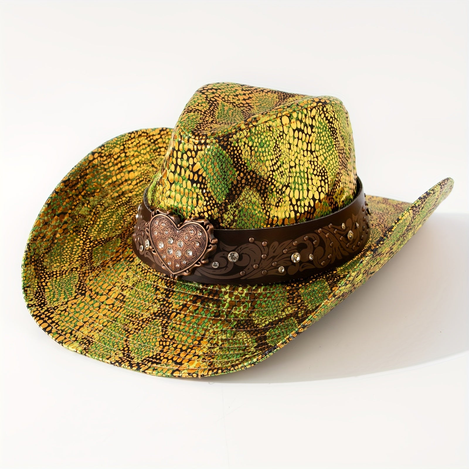 Snake Pattern Western Cowboy Hat