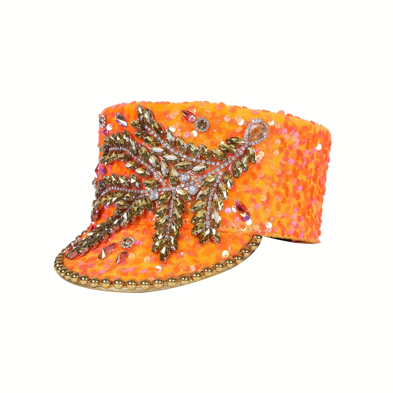 Luxurious Velvet Sequin Captain Hat