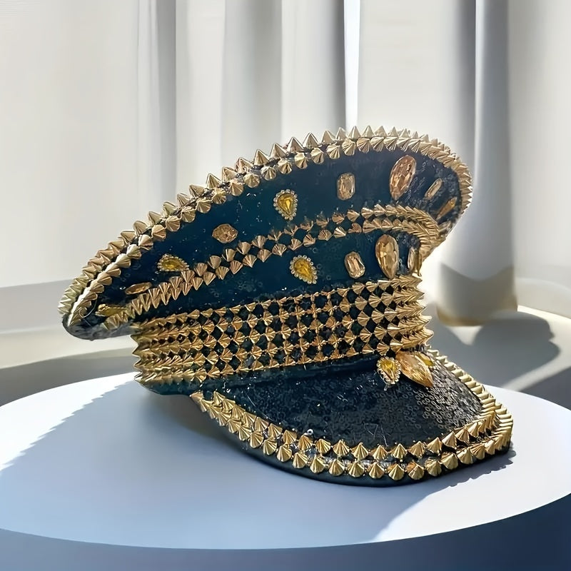 Punk Rivet Captain Hat