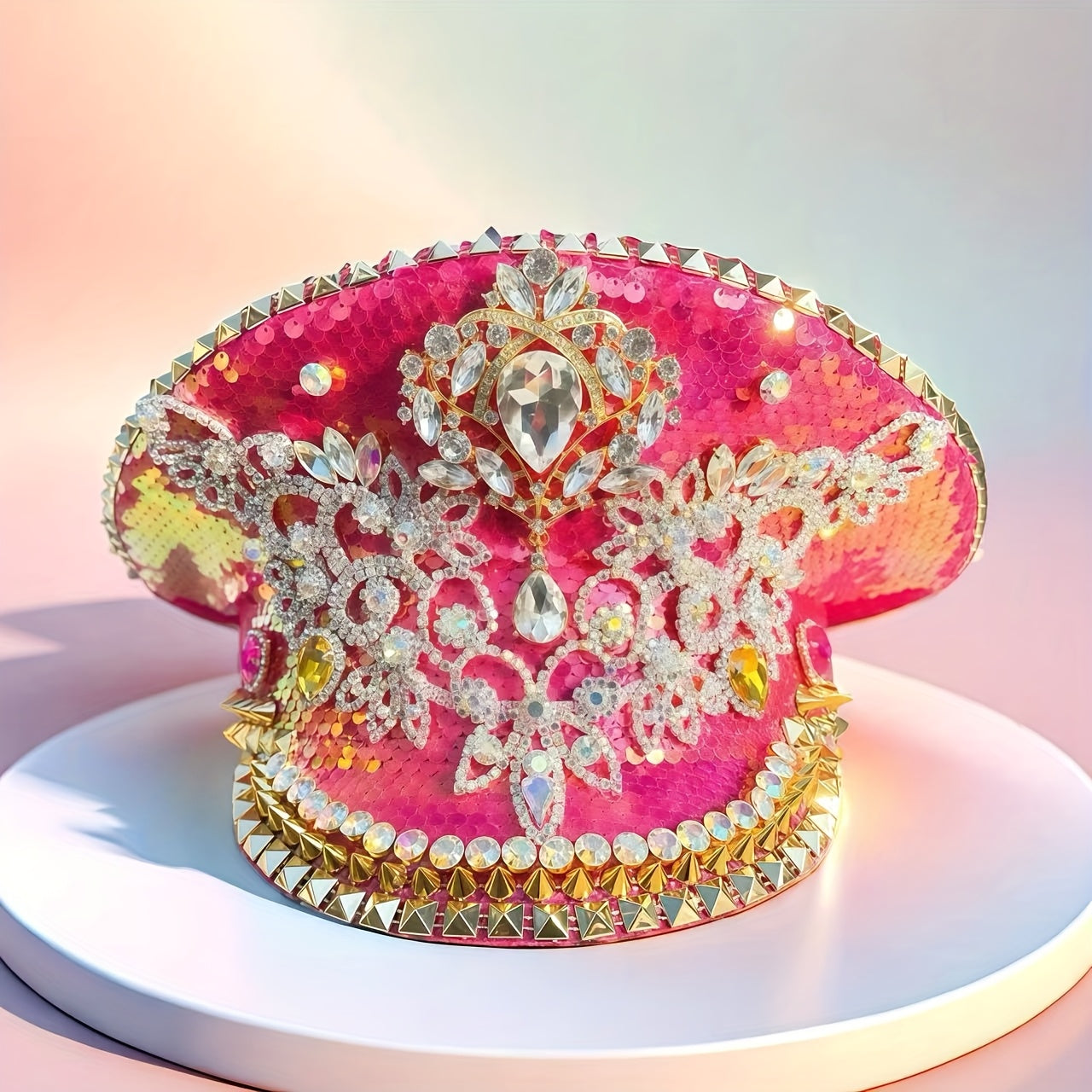ACandy Pink Steampunk Captain'S Hat