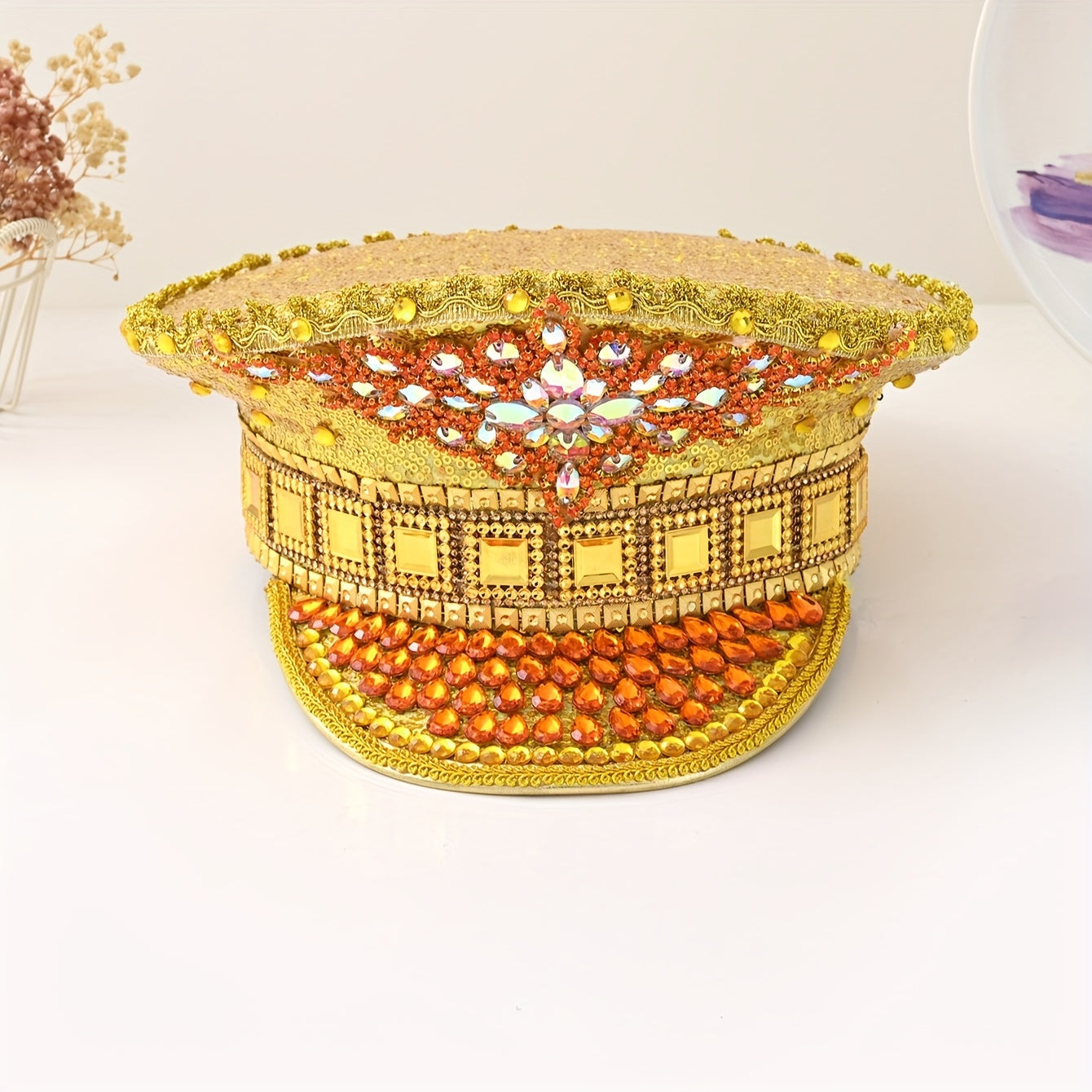 Golden  Rhinestone Hat