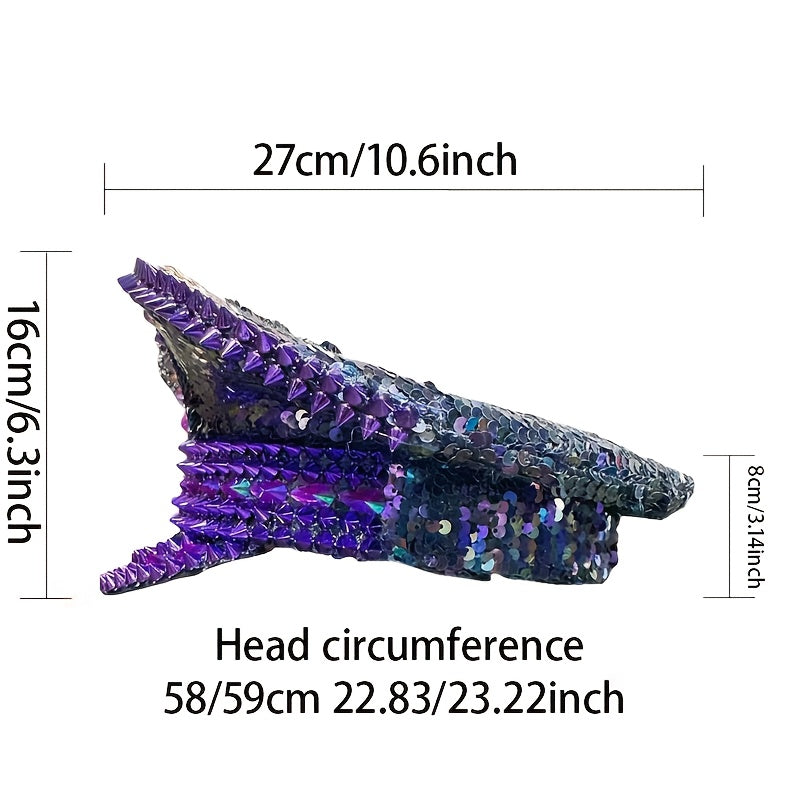 Purple Rhinestone Steampunk Captain Hat