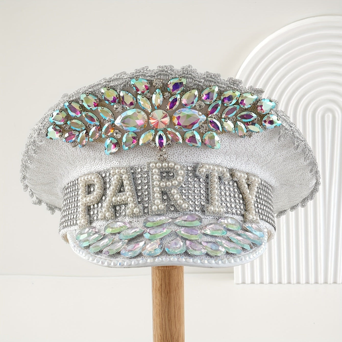 Shiny Rhinestone Sparkly Stage Hat