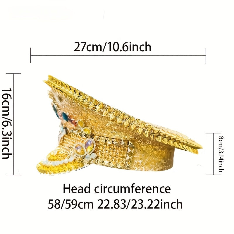 Festival Rhinestone Captain's Hat