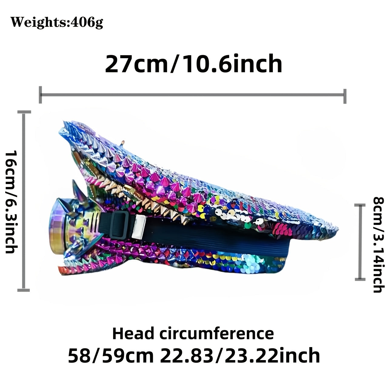 Vibrant Rivet Accents Captain Hat