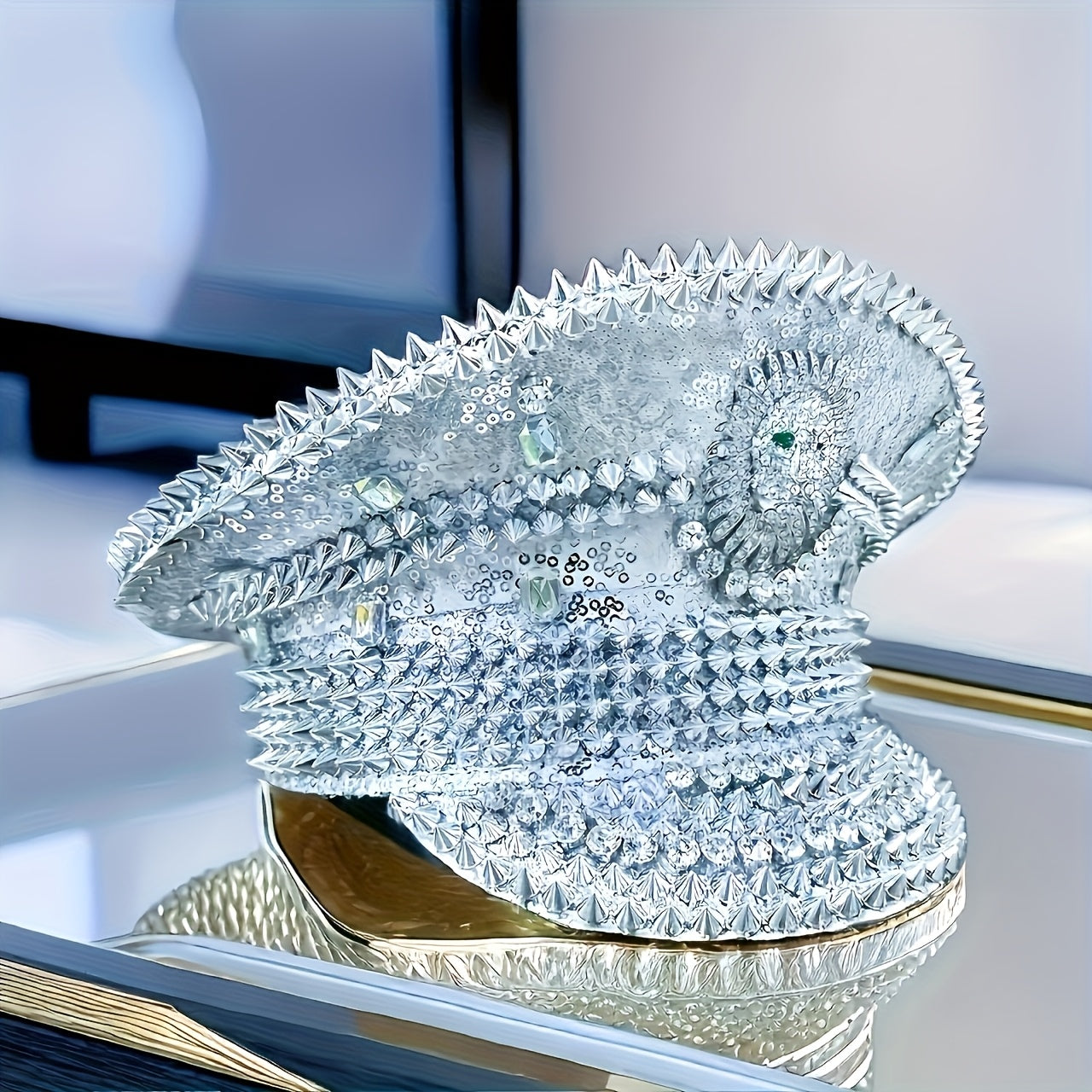 Steampunk Rhinestone Captain Hat