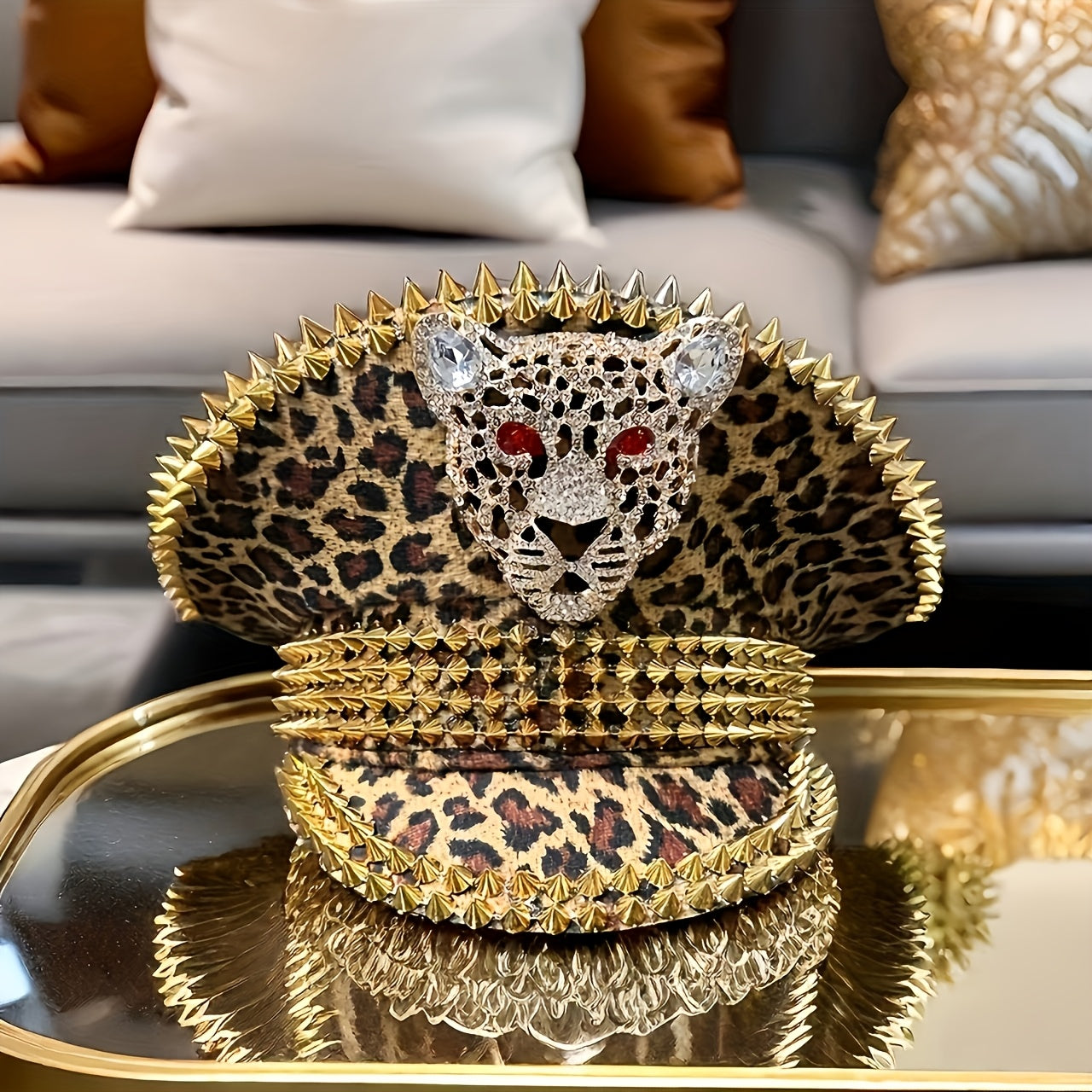 Leopard Print Captain Hat