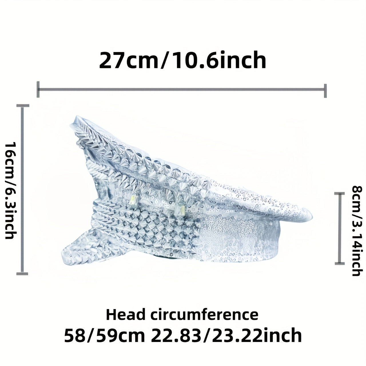 Steampunk Rhinestone Captain Hat