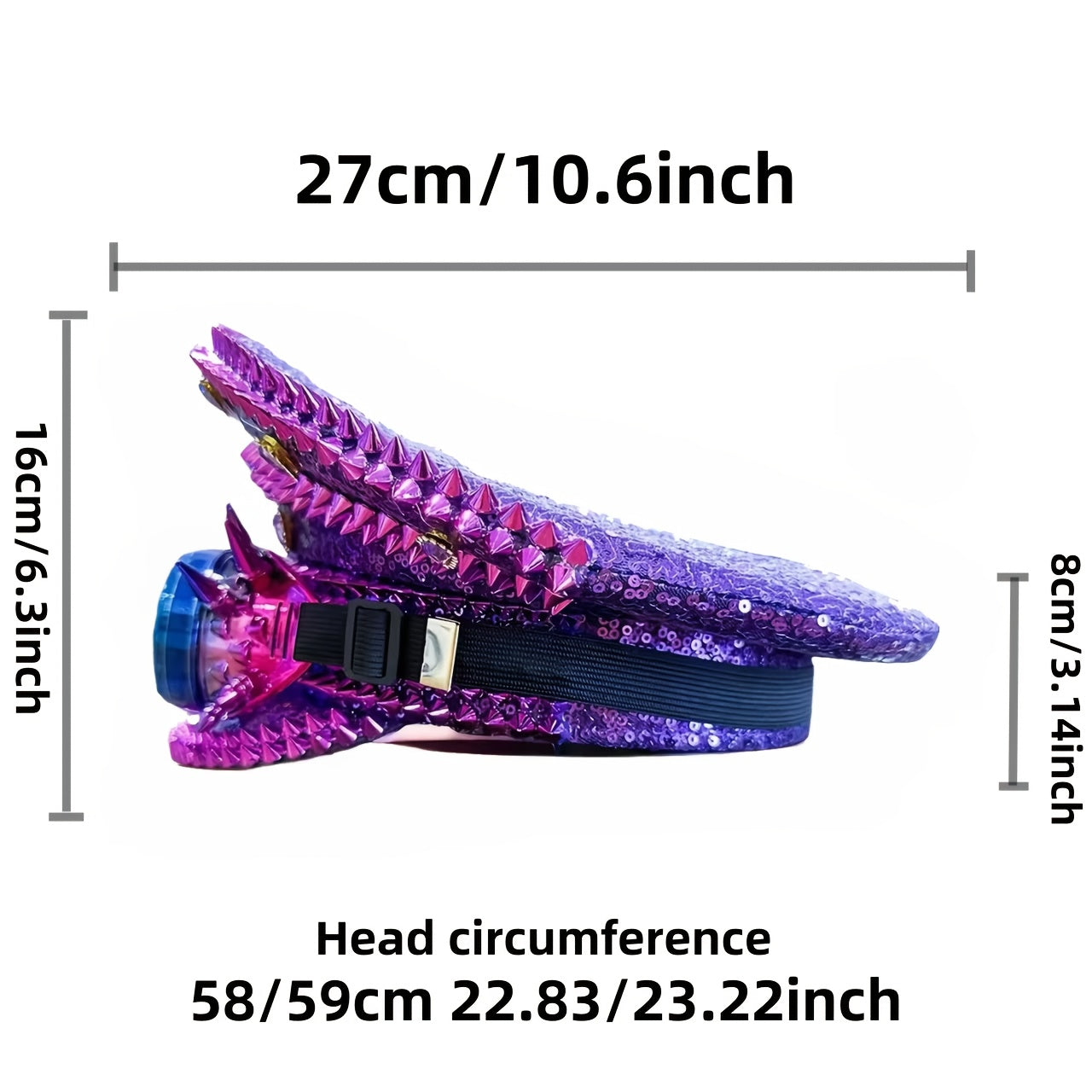 Purple Steampunk-Style Decorative hat & Goggles