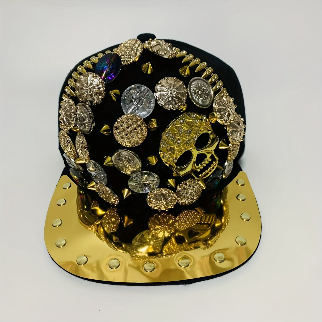 Handcrafted Rivet Studded Fashion Baseball Cap