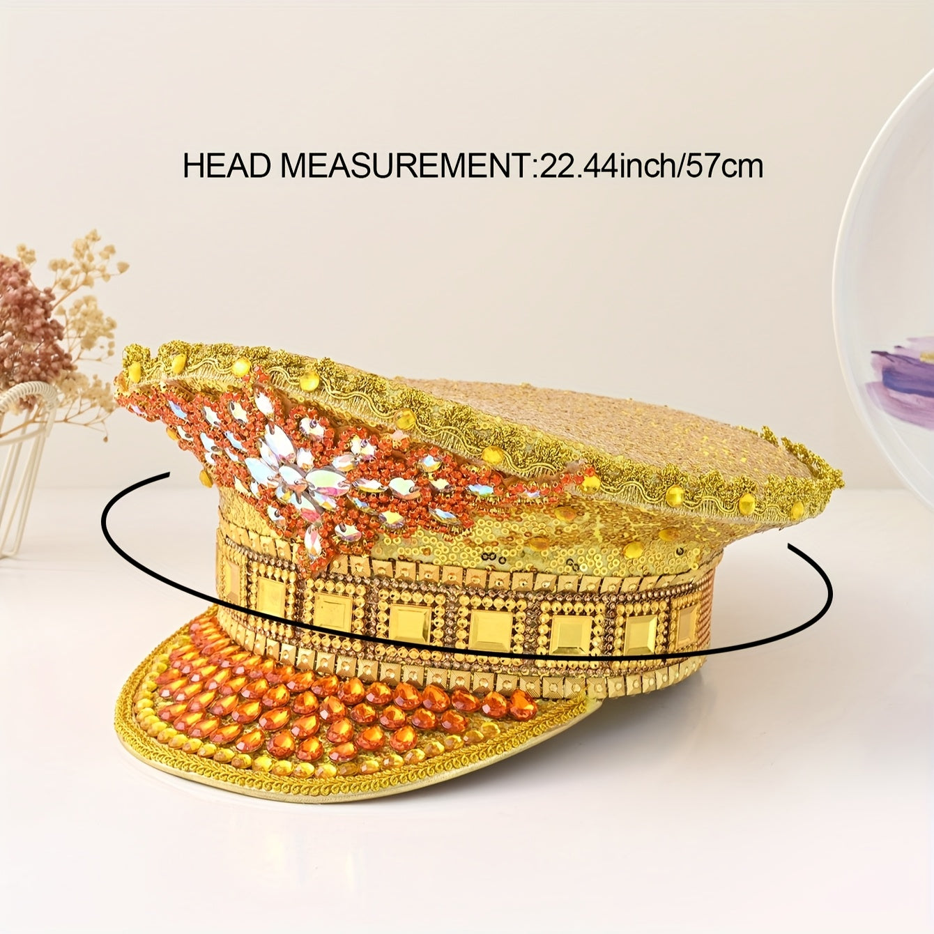 Golden  Rhinestone Hat