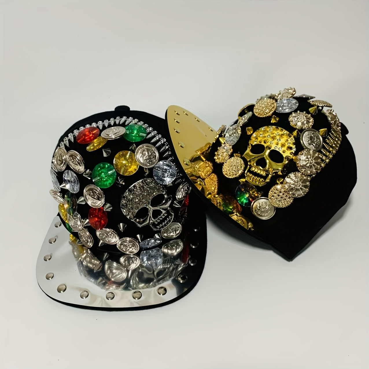 Handcrafted Rivet Studded Fashion Baseball Cap